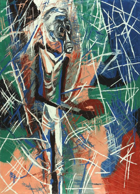 Koczÿ, Rosemarie; Standing Man (123), 1994, acrylic on canvas, 239x182 cm, SH16072