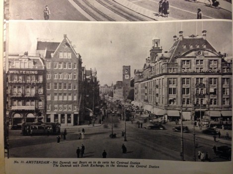 Amsterdam Damrak, from: Pictorial Holland, Amsterdam 1945