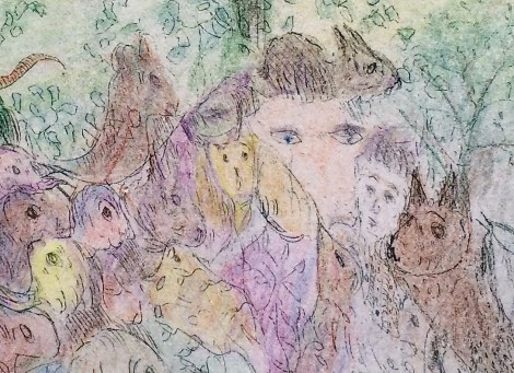 Sluiter, Paula; Untitled, 1971, coloured etching, detail.