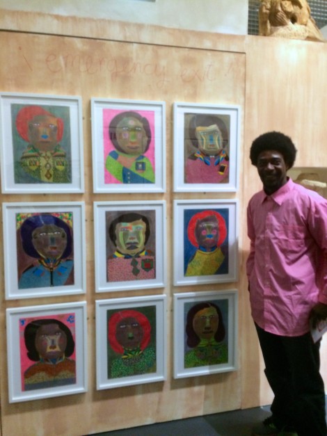 Johnson Weree with his drawings in Musevery